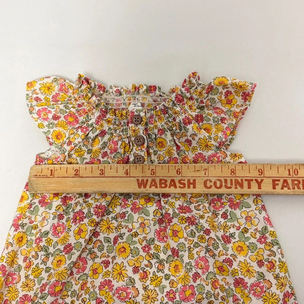 Carters & Emprio Baby Girl Floral Romper and Top Set 6 6-9 Months Pink Teal Boho